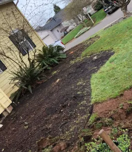 Bare slope finished, before